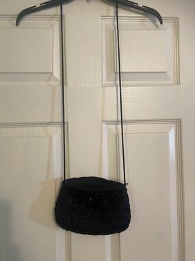 Black Beaded Evening Crossbody Bag Jessica Stevens